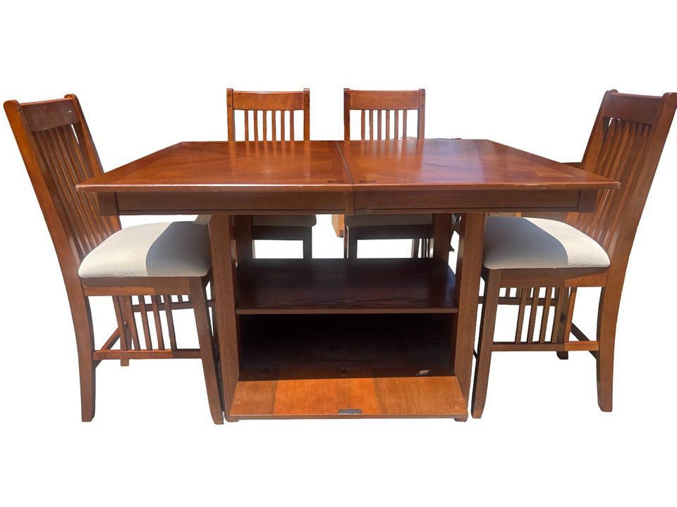 Tall 6-Person Expandable Dining Room Table