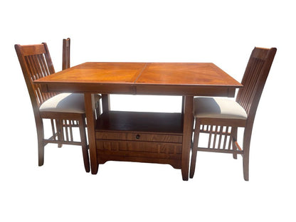 Tall 6-Person Expandable Dining Room Table