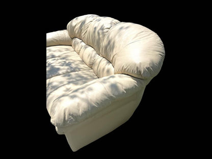 2Pcs Exquisite Beige Leather Sofa and Loveseat