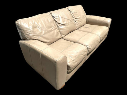Beige Leather Sofa